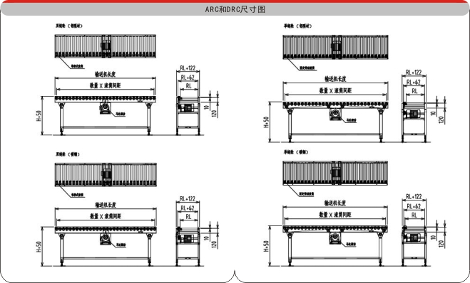 物流滾筒輸送機示意圖